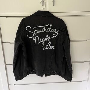 Levi's SNL Black Vintage Relaxed Trucker Jean Jacket Saturday Night Live Denim